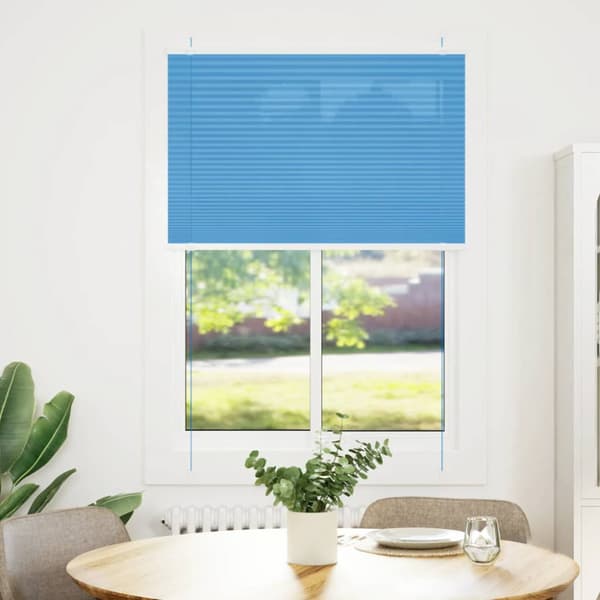 Plisserad persienn blå 95x100 cm tyg bredd 94,4 cm polyester