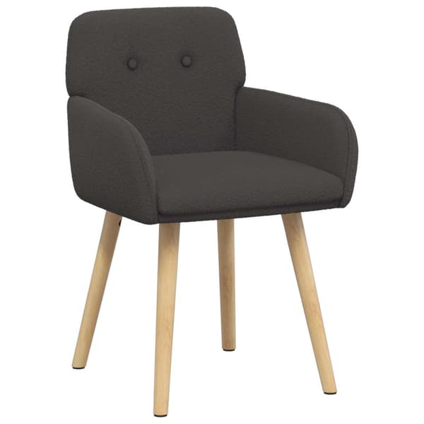 Matstolar 2 pcs Bouclé Mörkgrå 59 x 57 x 85 cm