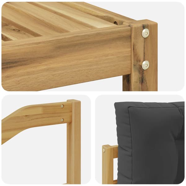 Utomhussoffset med kudde 6 pcs Vit och antracit