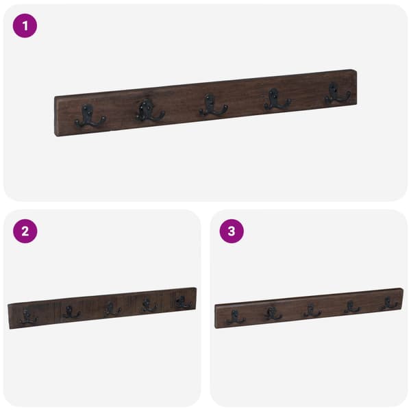 Hanger Brun 60 x 7 x 8 cm Solid återvunnen trä