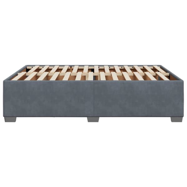 Sängram utan madrass mörkgrå 140x200 cm sammet