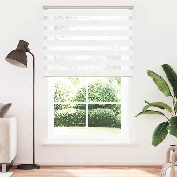 Rullgardin zebra vit 150x230 cm tyg bredd 145,9 cm polyester