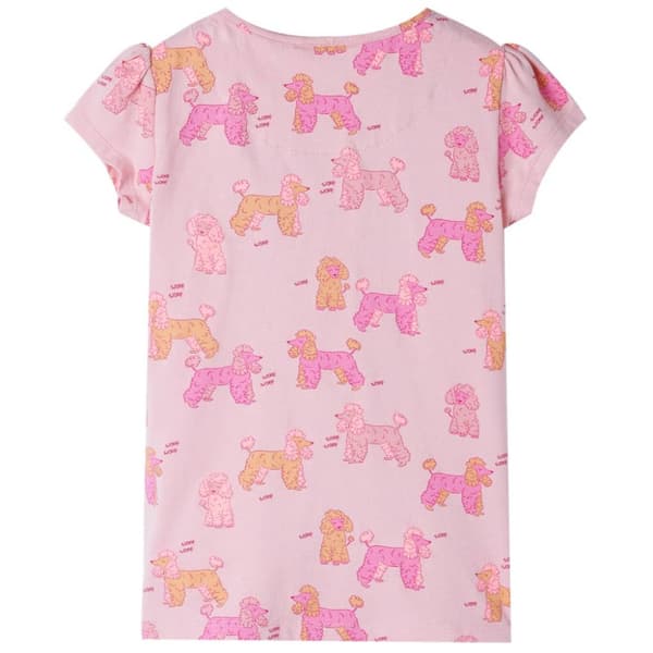 Barnpyjamas med korta ärmar ljusrosa 92