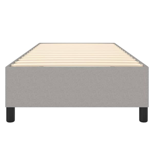 Boxspring-sängram ljusgrå 90x190 cm tyg