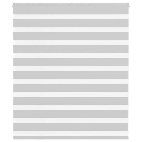 Rullgardin zebra ljusgrå 120x100 cm tyg bredd 115,9cm polyester