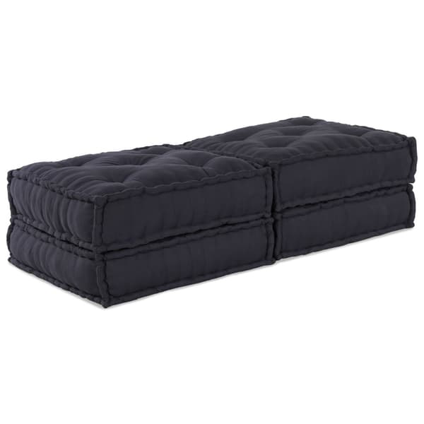 Modulsofa enhet 2 pcs Antracit 140 x 70 x 36 cm Tyg