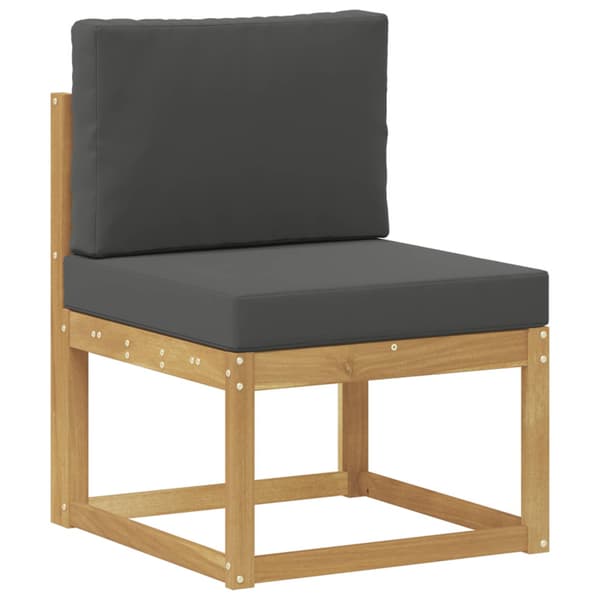 Utomhussoffset med kudde 7 pcs Vit och antracit Polyester