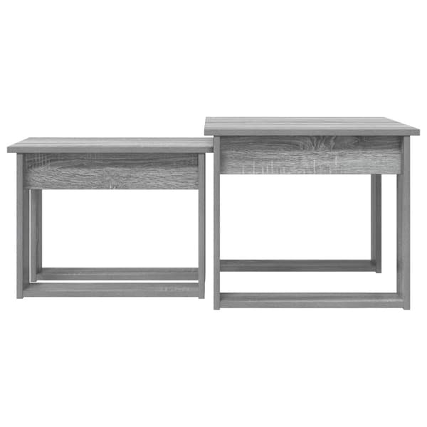 Kaffebordsset 2 pcs Grå Sonoma Konstruerat trä