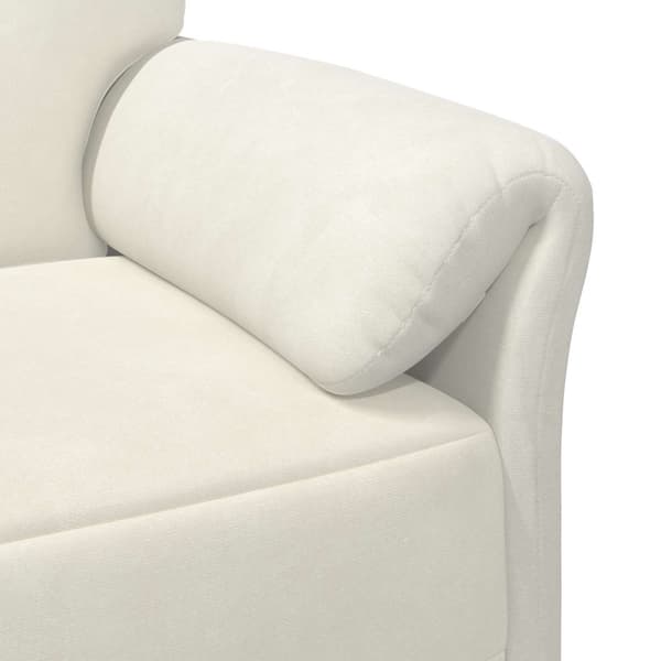 2-sits soffa Gräddvit 138 x 83 x 95 cm Sammet