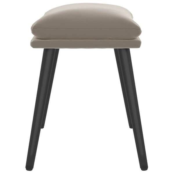 Fotpall ljusgrå 45x29,5x35 cm sammet