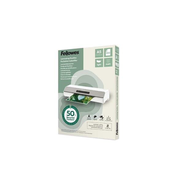 Laminat FELLOWES A5 Light Matt 100/fp