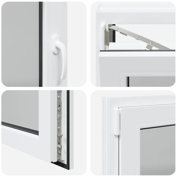 Källarfönster RISOR 100 x 60 cm PVC och glas Vit