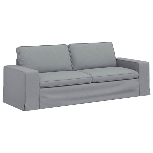 Soffset 2 pcs Ljusgrå 182 x 80 x 82 cm tyg