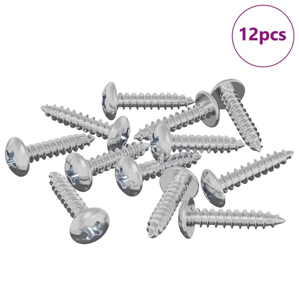 Träskruvar 12 pcs Silver M3,5 x 20 mm Stål