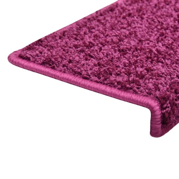 Trappmattor 10 st 65x21x4 cm violett rektangulär kant