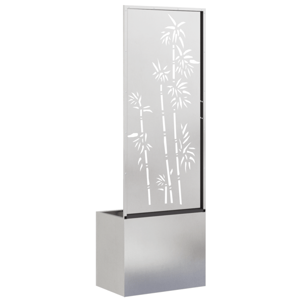 Trädgårds integritetsskärm Silver 50 x 150 cm Rostfritt stål