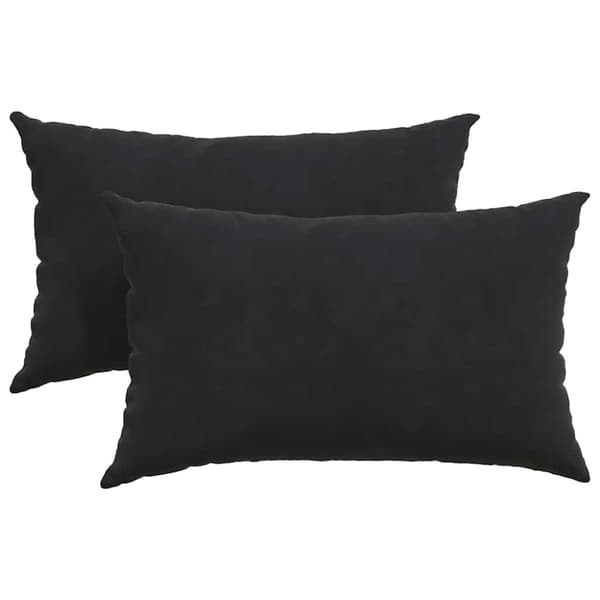 Sofakuddar 2 pcs Svart 50 x 30 cm Kordread tyg