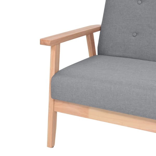 Soffgrupp 2 delar tyg ljusgrå