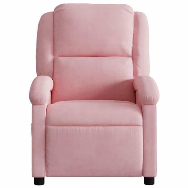 Massagefåtölj rosa sammet