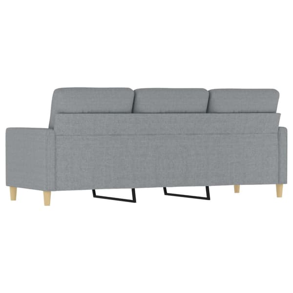 3-sitssoffa ljusgrå 180 cm tyg