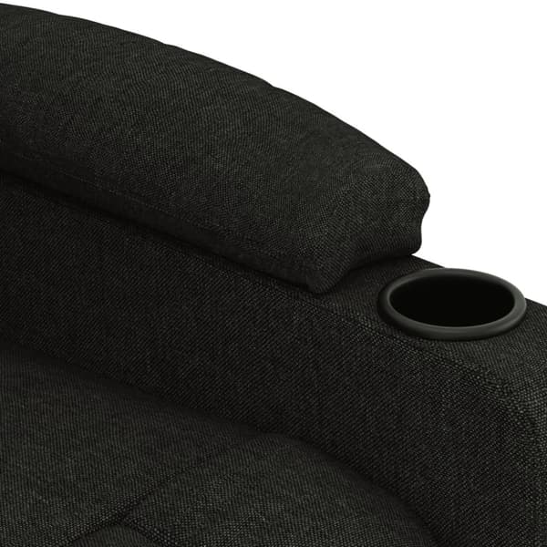 Elektrisk massagefåtölj svart tyg