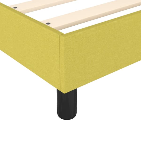 Boxspring-sängram grön 140x190 cm tyg