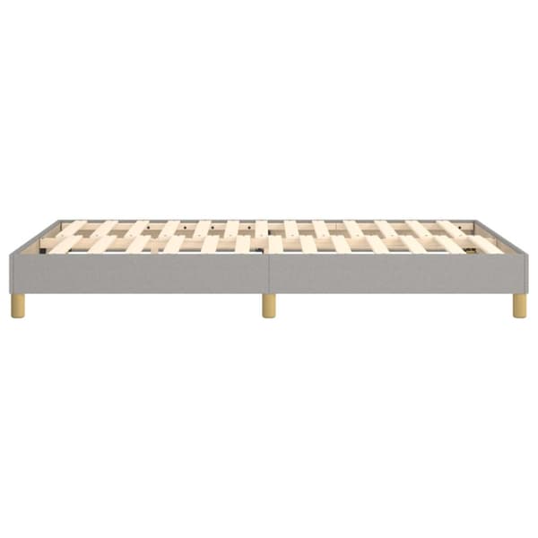 Boxspring-sängram ljusgrå 120x200 cm tyg