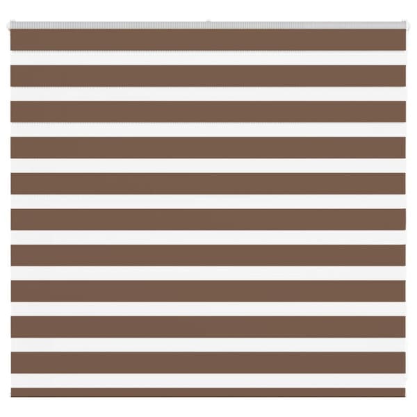 Rullgardin zebra brun 155x100 cm tyg bredd 150,9 cm polyester