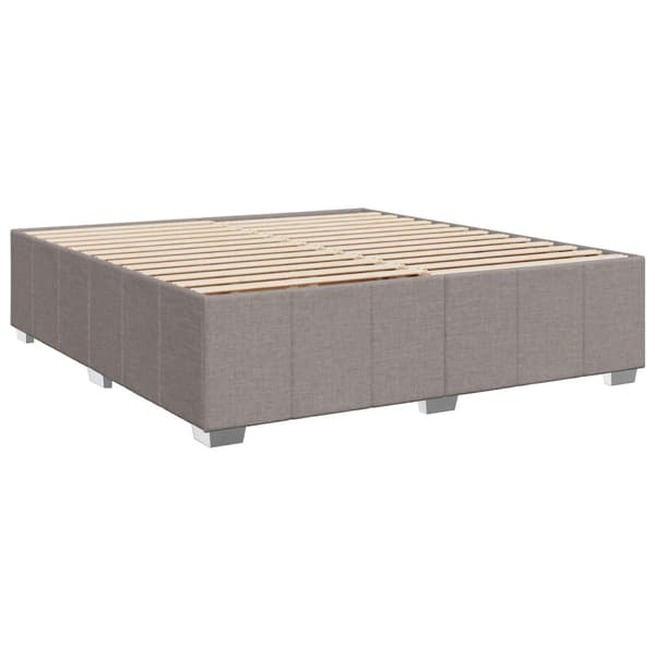 Kontinentalsäng med madrass Taupe 180 x 200 cm Tyg