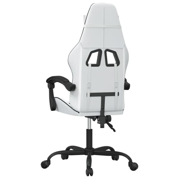 Gamingstol vit och svart konstläder