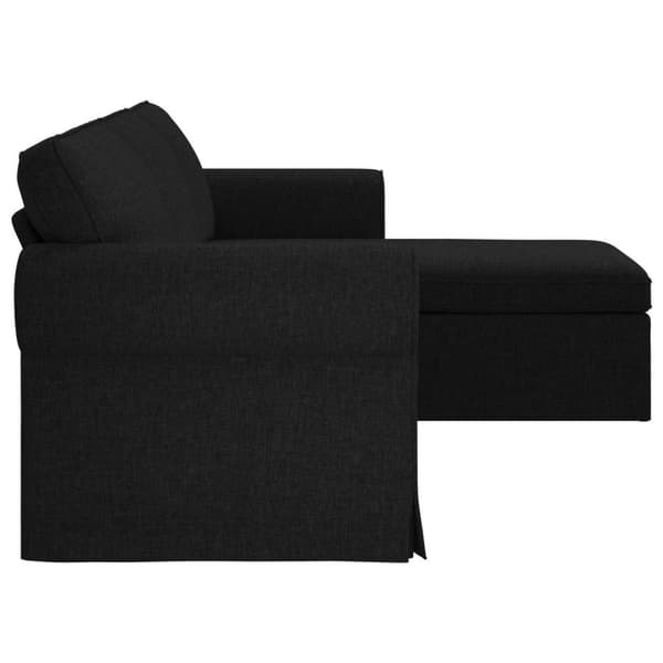 Soffa Svart 245 x 138 x 80 cm tyg