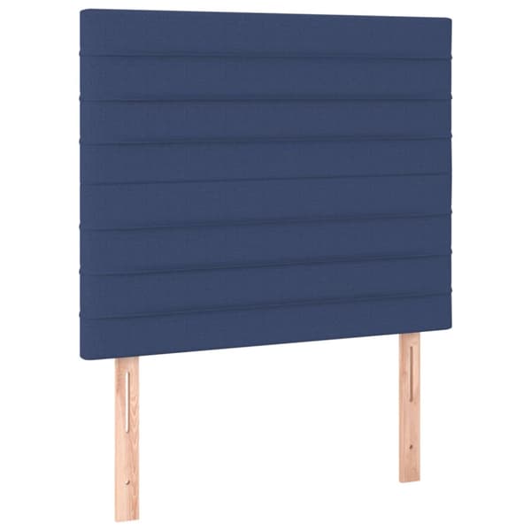 Ramsäng med madrass blå 90x190 cm tyg