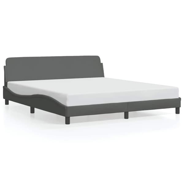 Bed Frame "Dover" Dark Grey 183x213 cm Fabric