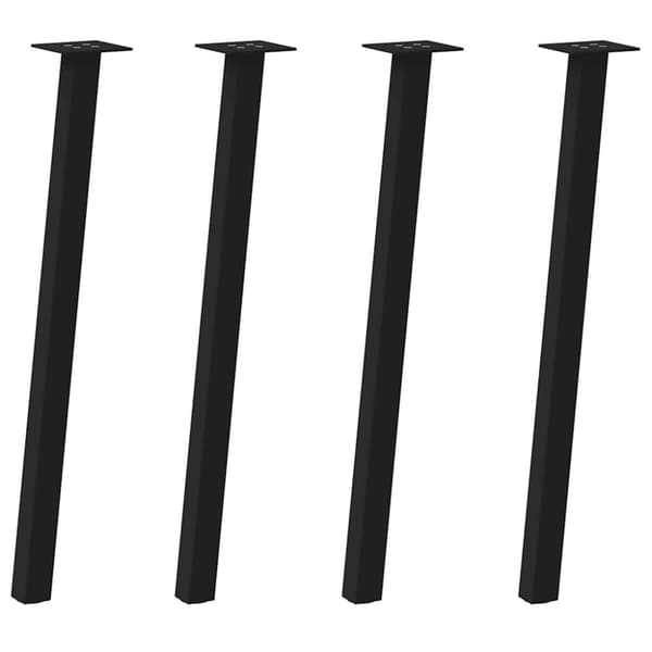 Konsolbordsben 4 st svarta 72 cm stål