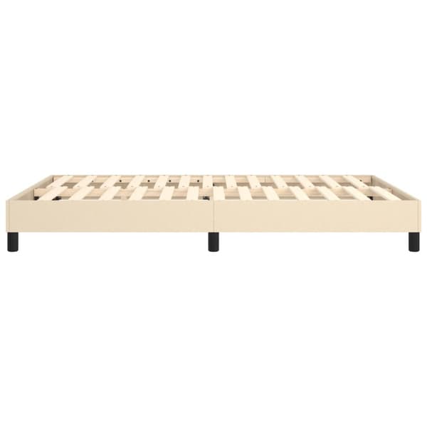 Boxspring-sängram gräddvit 140x190 cm tyg