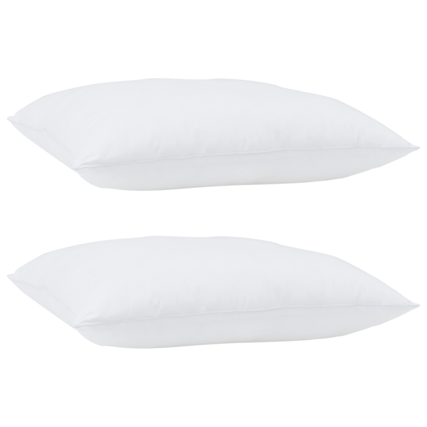 Kudde med kudde 2 pcs Vit 60 x 60 x 20 cm Bomull och Polyester