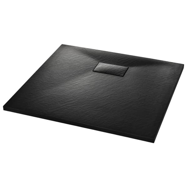 Duschkar SMC svart 90x80 cm