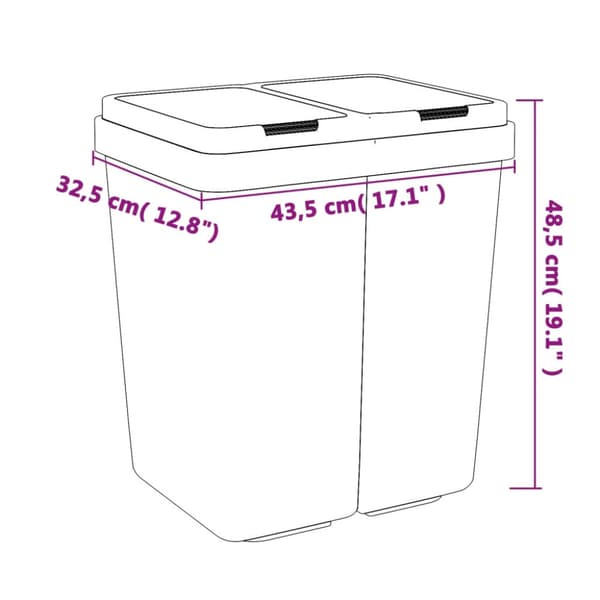Dubbel sophink vit 2x25 L