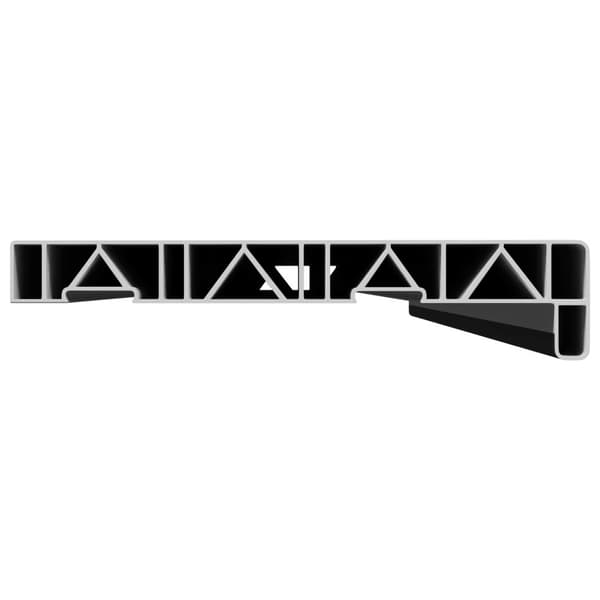 Fönsterbräda Svart med träådring 140 x 25 x 4,5 cm PVC