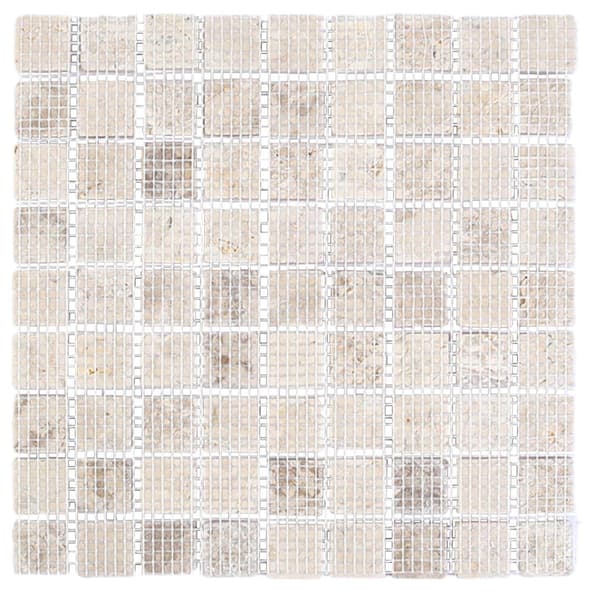 Mosaikplattor Gräddvit 30 x 30 cm Marmor