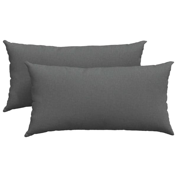 Sofakuddar 2 pcs Mörkgrå 80 x 40 cm tyg