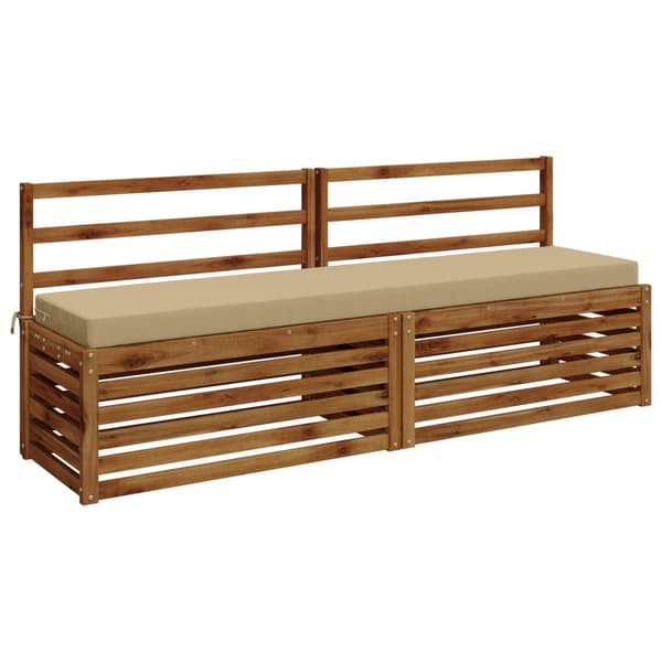 2-delade Bänk Kuddar SOEST 2 st 100% Polyester Beige