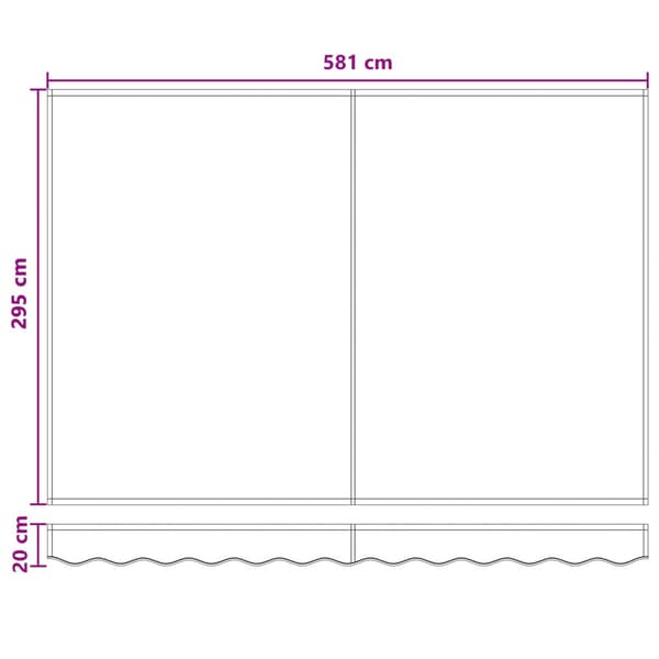 Markisväv Taupe 6 x 3 m Polyester