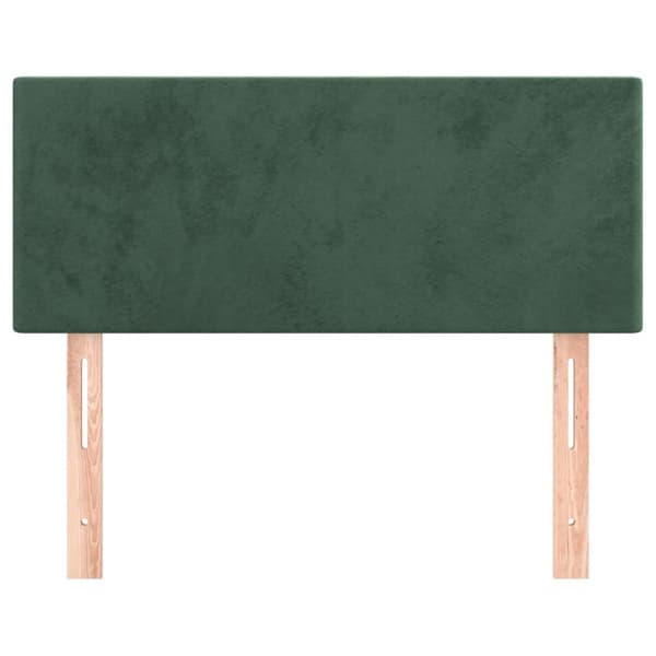 Sänggavel grön 100x5x78/88 cm sammet