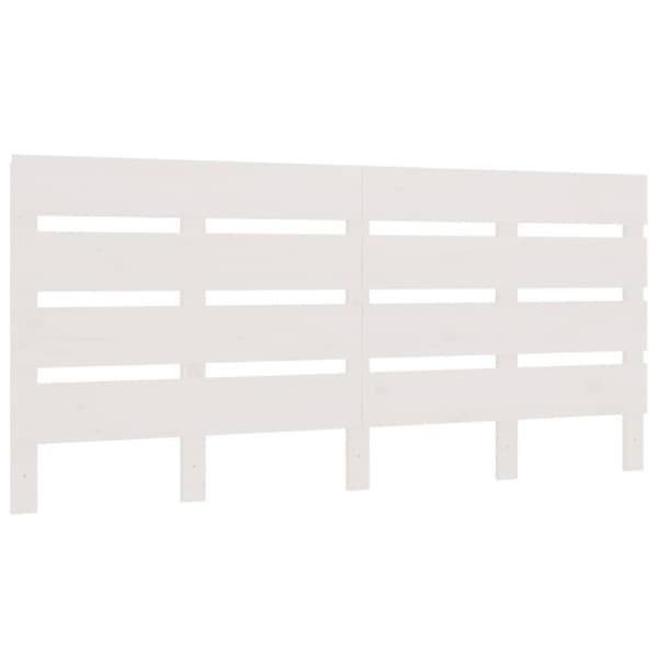 Sänggavel vit 160x3x80 cm massiv furu
