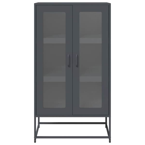 Highboard antracit 68x39x123 cm stål