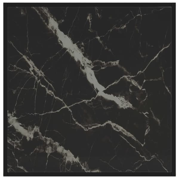 Soffbord svart 80x80x35 cm härdat glas