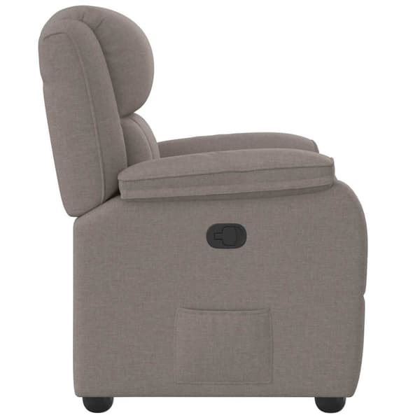 Reclinerfåtölj taupe tyg