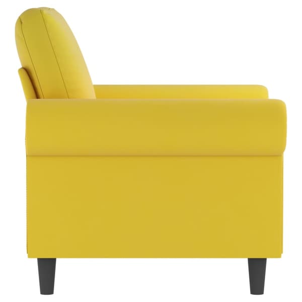 Fåtölj Gul 60 cm sammet