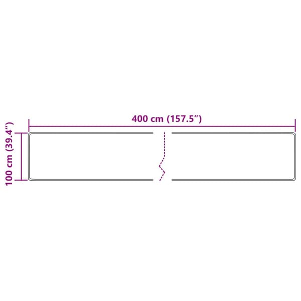 Mattlöpare MARSA Kräm 100 x 400 cm Polyester och PVC